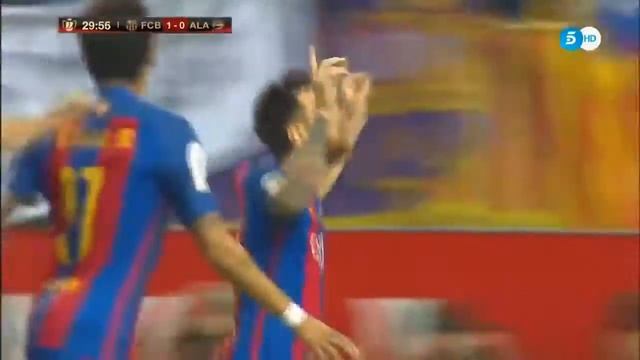 Messi beautiful curl goal vs Alaves смотреть онлайн