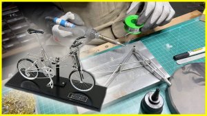 Интересный процесс создания миниатюрной модели велосипеда!