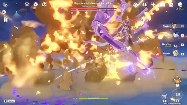 Navia shotguns the Shogun/ Raiden Weekly Boss Battle смотреть онлайн