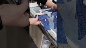 Кроссовки из крокодила с черепом
