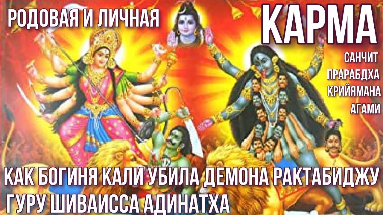 Родовая и личная карма. Как богиня Кали убила демона Рактабиджу. Гуру Шиваисса Адинатха