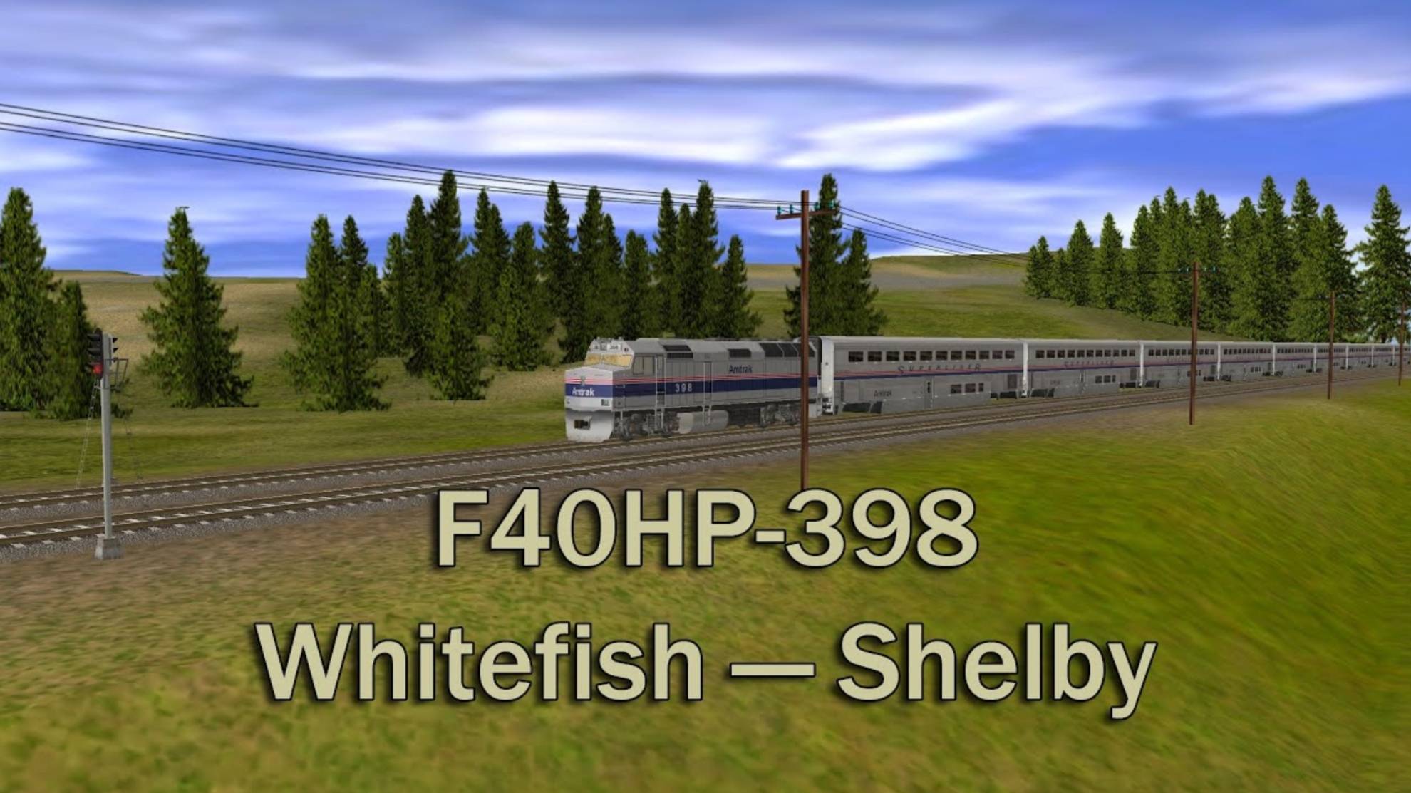 Trainz: F40РH-398, Whitefish — Shelby, 2021 год
