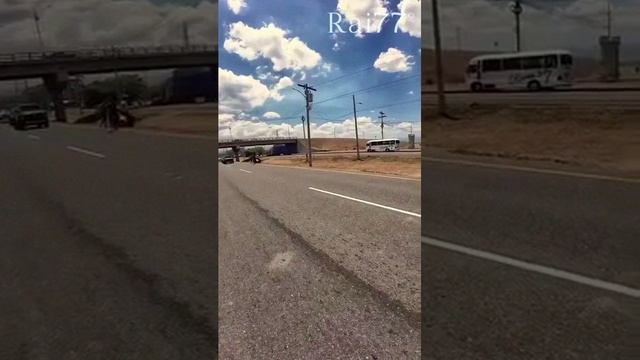 Дама с поклажей, форсируя автотрассу, чудом не была сбита легковушкой