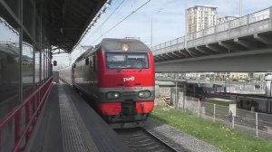 Электровоз ЭП2К-376 (ТЧЭ-6) с вывозным поездом (скорый фирменный поезд №071/072 Белгород - Москва).