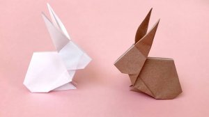 Оригами Зайчика из бумаги для Детей | Как сделать Зайчика из бумаги| Поделки на Рутуб