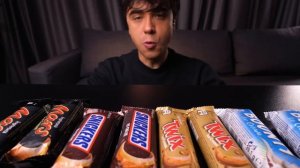 ASMR CANDY ICE CREAM BARS (SNICKERS, MARS, BOUNTY, TWIX) CHOCOLATE PARTY 리얼사운드 먹방 Eating Sounds