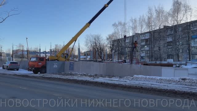 Строительство Спортивного центра. ООО "Созвездие" || г. Бор, ул. Крупской, у дома №4 || Январь 2025