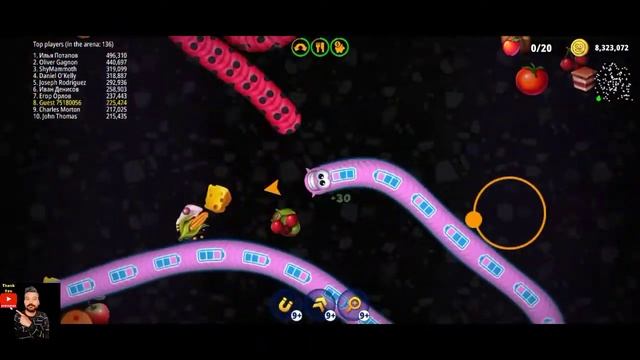 Worm Zone oi Shocking news how 100( kill worm🐍 only 5mins best pro best slither🔥!!