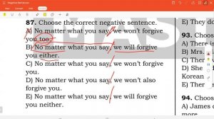 Negative sentence suallarının izahı. Part 2