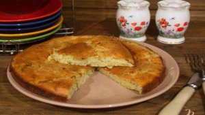 Пирог на кефире с капустой