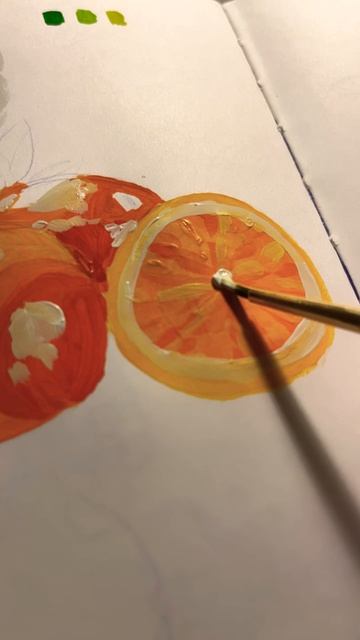 painting an orange #gouache #art #shorts смотреть онлайн