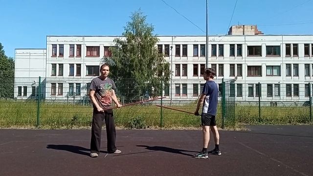 Базовые элементы фехтования шестом La canne de combat et le baton (пробный ролик)