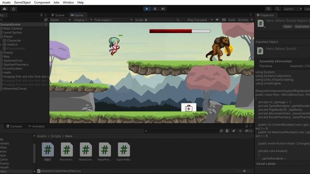 Платформер SampleScene Windows, Mac, Linux Unity 2021 3 32f1 Personal DX11 2024 01 27 14 24 смотреть онлайн