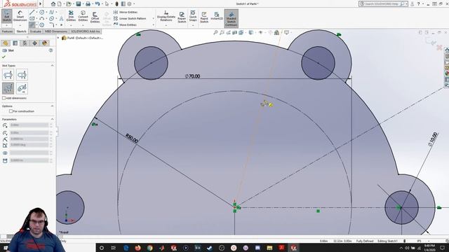 Solidworks 9- Examples in Sketch Arrays