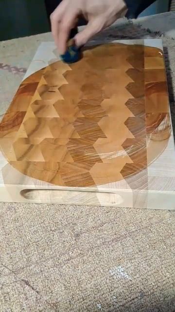 3D end grain cutting board art. It's amazing how the wood pops #shorts #woodworking смотреть онлайн