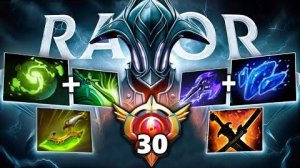 30 lvl РАЗОРА vs 16.000 ММР.. Кто ТЫ БЕЗ УРОНА??? RAZOR Dota 2