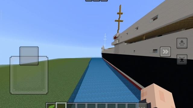 я построил корабль r m s carpatia в Minecraft