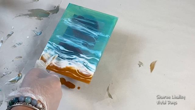 163 - Resin Art - Step by Step Tutorial - Ocean, Hearts & Shells on Glass- Picture Frame - Upcyclin смотреть онлайн