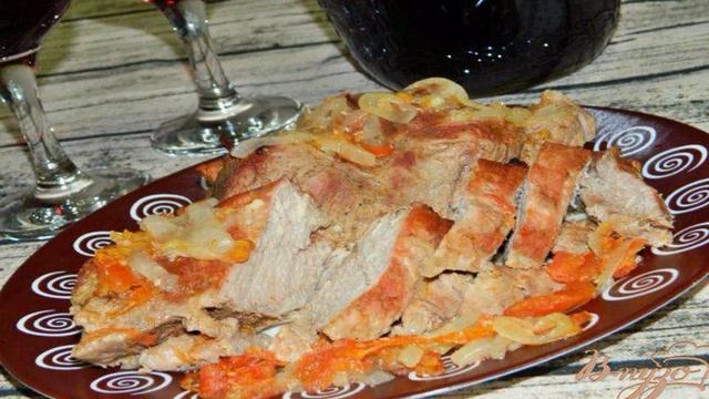 Свинина с овощами в фольге
