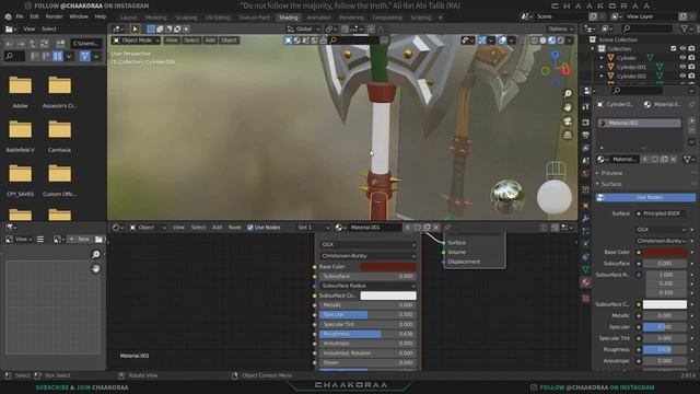Create a Stylized Low Poly Weapon In Blender-Part02 Texturing смотреть онлайн