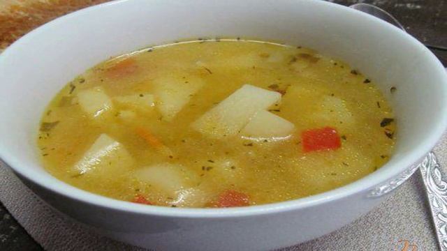 Суп с рисом огурцами и тыквенным пюре
