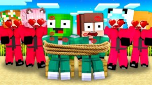 Джей Джей и Майки против девчачьего апокалипсиса в игре Squid - Анимация для Майнкрафт