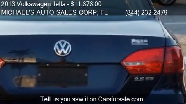 2013 Volkswagen Jetta 2.5L SE for sale in West Park, FL 3302 смотреть онлайн