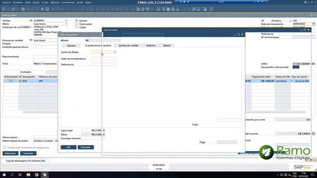 Financeiro baixa manual parcial no SAP Business One смотреть онлайн
