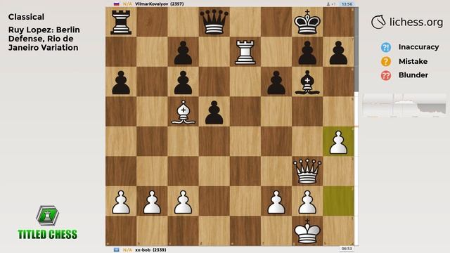 Ruy Lopez: Berlin Defense, Rio de Janeiro Variation | Classical | Titled Chess смотреть онлайн