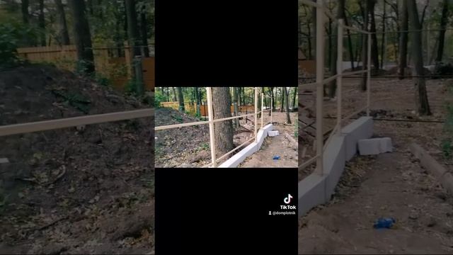 Деревянный забор на бетонном основание #деревянныйзабор#натуральноедерево #плотник#столярка