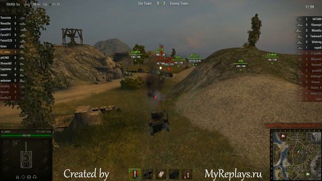 WOT: Hills - M2 Light Tank - 5 frags смотреть онлайн