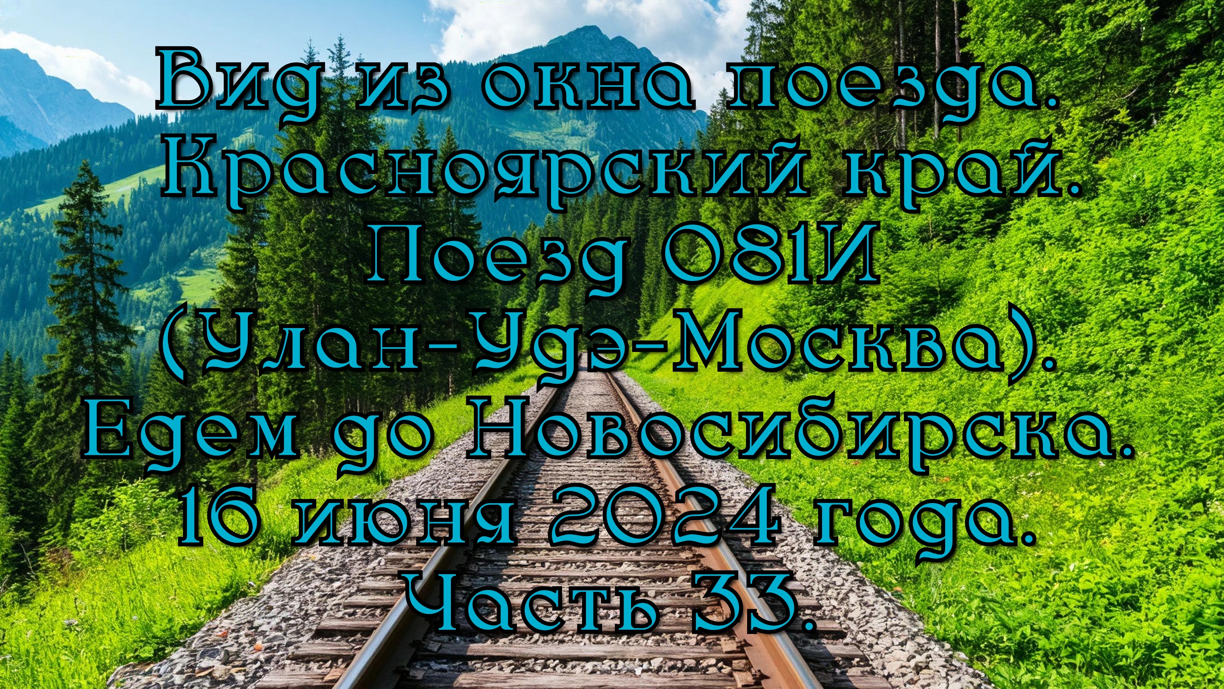 Вид из окна поезда.Красноярский край.Поезд 081И.Едем до Новосибирска.16 июня 2024 года.Часть 33.