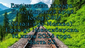 Вид из окна поезда.Красноярский край.Поезд 081И.Едем до Новосибирска.16 июня 2024 года.Часть 33.