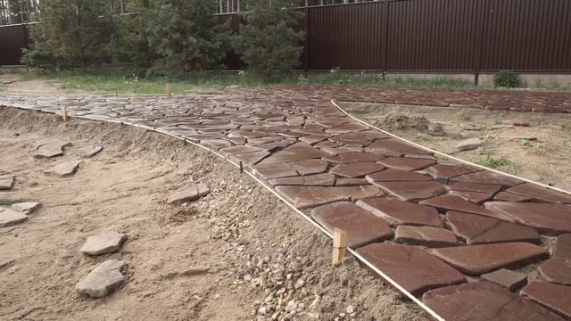 Укладка камень от Ильи Экокамни   Красная галтовка   Плитняк