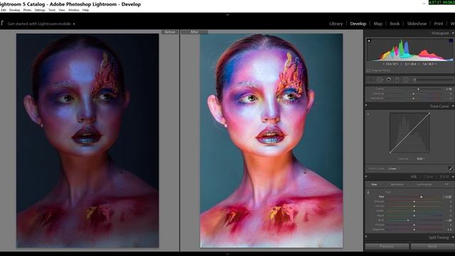 Подготовка фото в лайтрум, для дальнейшей ретуши за две минуты смотреть онлайн