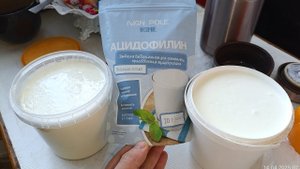 ацидофилин. как делаю сам ацидофильное молоко по рецепту на упаковке. из фермовского молока от коров