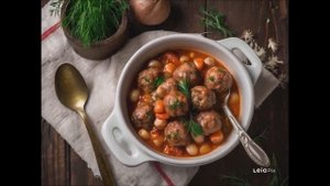 ✳️ Фасолевое рагу с тефтелями в медленноварке