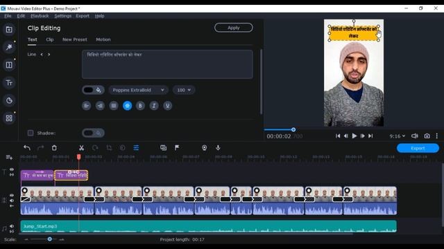 how to edit a project in movavi video editor