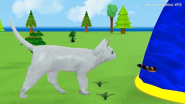 Paint Vs Animals Cartoon, Learn Colors with animals Lion, Duck, Cat, Gorilla, Elephant Rabbit #1