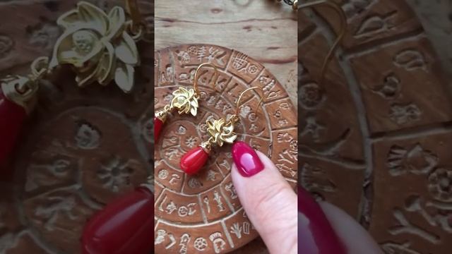 Серьги с сердоликом