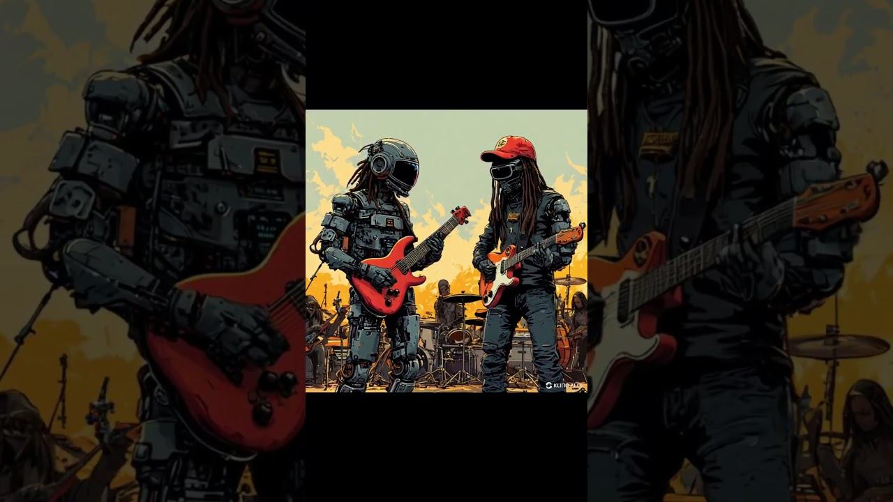 ROCK STAR ROBOTS #robots #rockstar #guitar #music #fyp смотреть онлайн