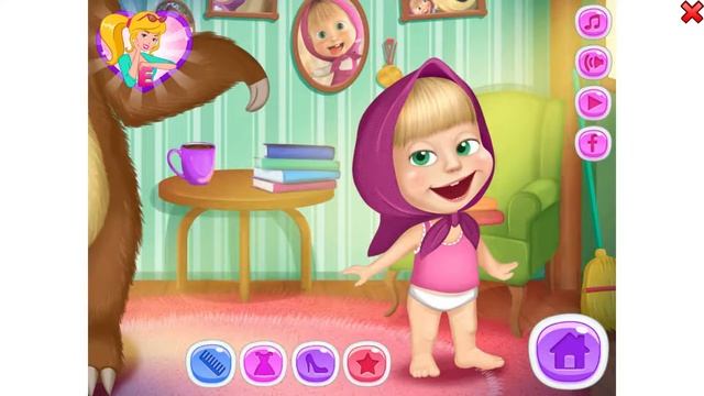 MASHA AND THE BEAR DRESS UP - NUSIVAN ИГРЫ ДЛЯ ДЕТЕЙ смотреть онлайн