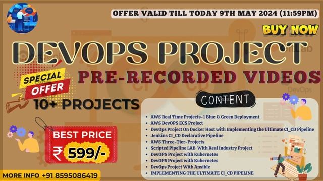 DEVOPS PROJECTS| PRE RECORDED VIDEOS 2024| REAL-INDUSTRY BASED PROJECTS ON DEVOPS IN HINDI #devops