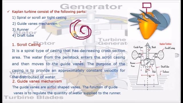 Describe the construction and working of Kaplan Turbine - M5.21 Fluid Mechanics in Tamil