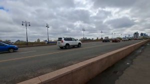 Астана  вид с моста через реку Ишим