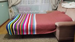 Узор для вязания пледа Радужная сказка