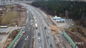 Минское шоссе. М-1. Разворотная эстакада на 25 километре.16.11.2020 4К