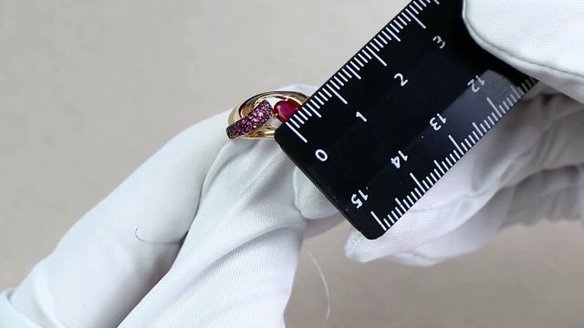 Золотое кольцо Александра с фианитом и рубиновым корундом кл2977-30ск-р смотреть онлайн