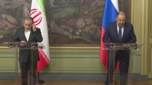Сергей Лавров  и Аббас Аракчи. Совместная пресс-конференция, Москва, 18 апреля 2025 года
