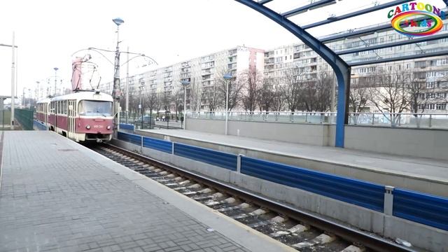 Городской транспорт и Железная дорога развивающее видео. Про игрушки вагон Метро и Поезда для детей